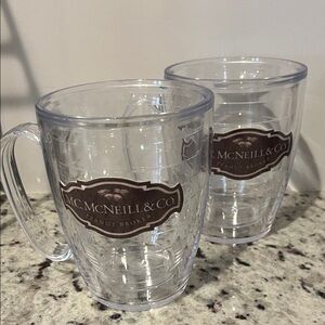Tervis  Mugs - Set of 2.  M. C. McNeil & Company peanut broker.